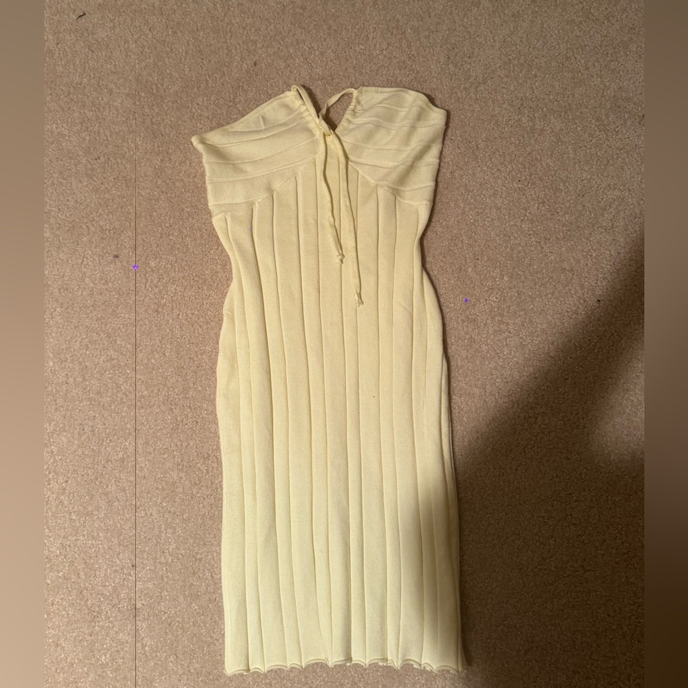 Yellow mini dress